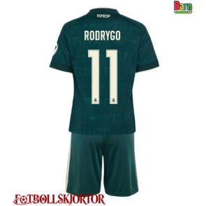 Real Madrid Rodrygo Goes #11 Borta Kläder Barn 2026-27 Kortärmad (+ Korta byxor)